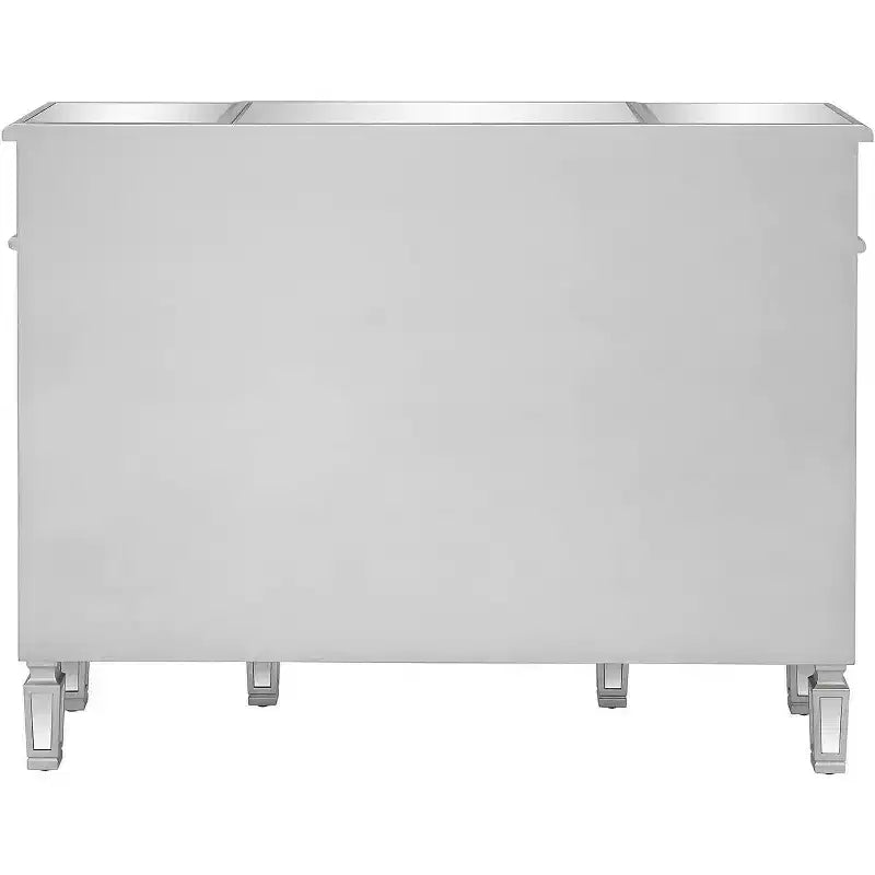 Kommode aus MDF (mitteldichte Faserplatte) in Silber mit 3 Schubladen, 48.03in. W