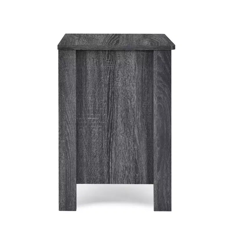 Tables de chevet contemporaines en bois à 2 tiroirs (lot de 2)