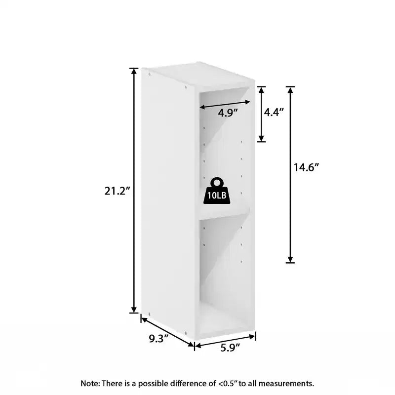 Bibliothèque de rangement réglable à 2 niveaux, gain de place, pour buanderie, placard ou salle de bains